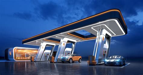 GLUSCO - concept of a gas station on Behance | สถาปัตยกรรมสมัยใหม่, ภาพ ...