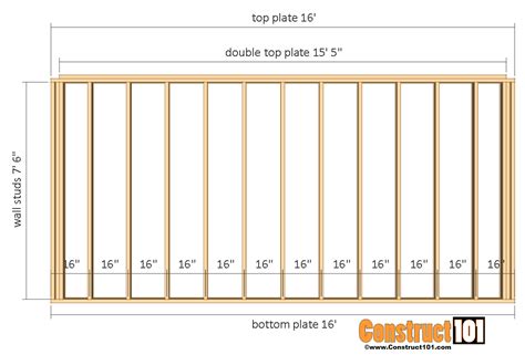 12x16 Shed Plans - Gable Design - Construct101