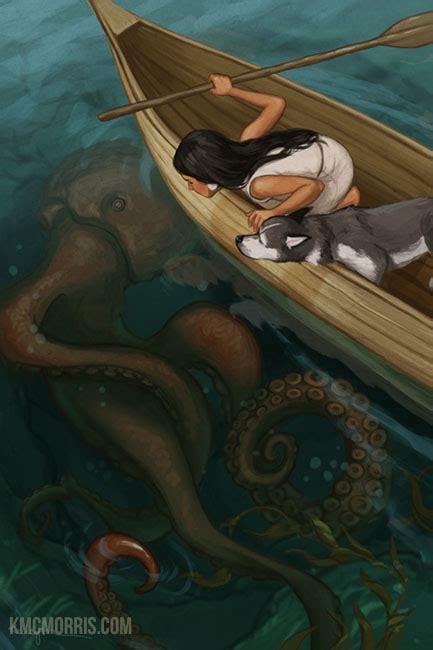 Kelley McMorris illustration: Island of the Blue Dolphins - Octopus