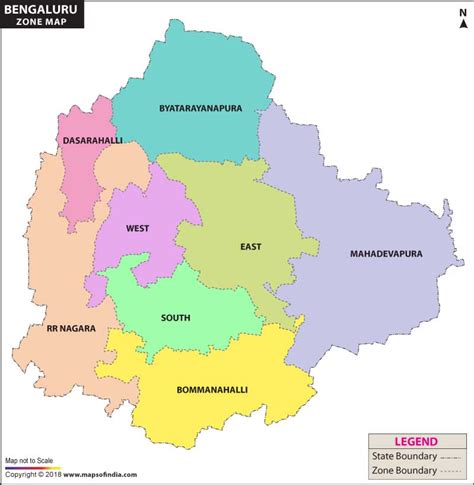 Political Map Of Bangalore - Blythe Starlene