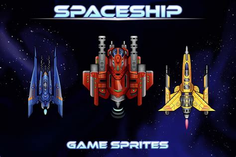 Spaceship 2D Game Sprites - CraftPix.net