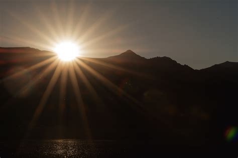 Sunset Sun Rays Over Mountains | Copyright-free photo (by M. Vorel ...