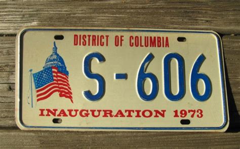 District of Columbia License Plate Washington DC Nation's Capital 1973 ...