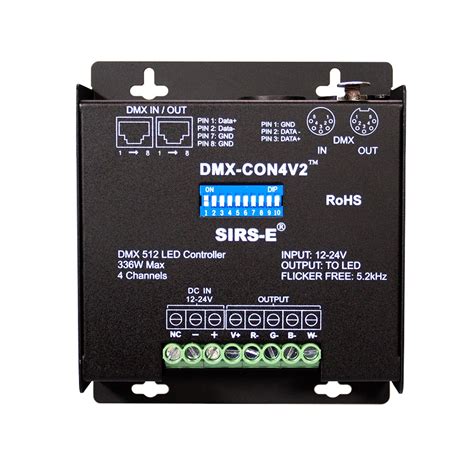 RGBW 4 Channel High Power LED DMX Controller - SIRS-E®