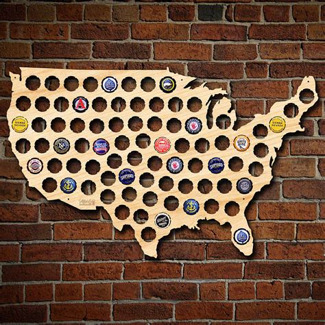 Beer Cap Map of USA - Gifter World