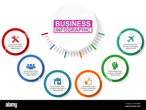 Business infographic template for presentation, chart, flat design ...