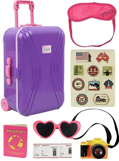 Amazon Lowest Price: Click N’ Play 18” Doll Travel Carry on Suitcase ...