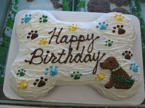 Dog Bone Birthday Cake