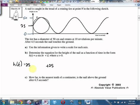 Math 12 U4L10 Applications of Trig Functions Pt 2 - YouTube