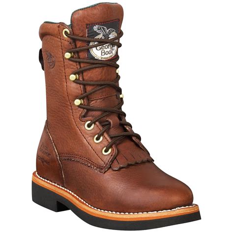 Women's Georgia® Lacer Walnut Work Boots - 186344, Work Boots at ...