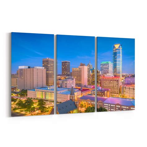 Oklahoma City Skyline Wall Art Oklahoma City Canvas Print | Etsy