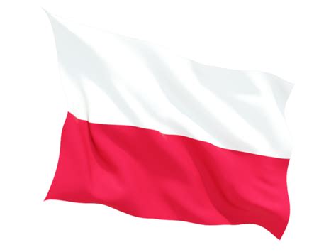 Fluttering flag. Illustration of flag of Poland