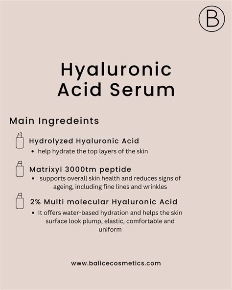 Hyaluronic Serum Acid 30 ML for dry skin, fade dark spots & helps even ...