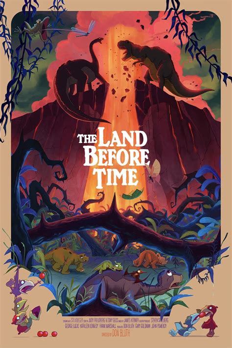 Cool Poster Art For Animated Classic THE LAND BEFORE TIME | FizX