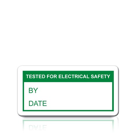 Buy Tested For Electrical Safety Labels in Green