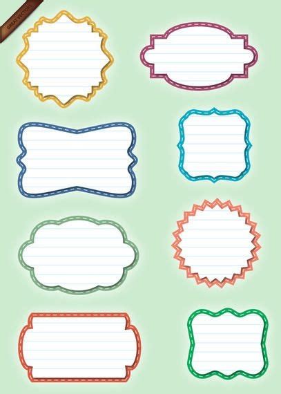 Set of Paper Labels - Shapes - Vector download