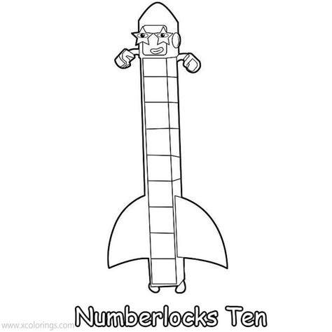 Numberblocks 10 Coloring Pages - XColorings.com