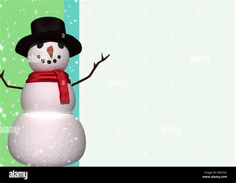 Snowman on digitally generated background Stock Photo - Alamy