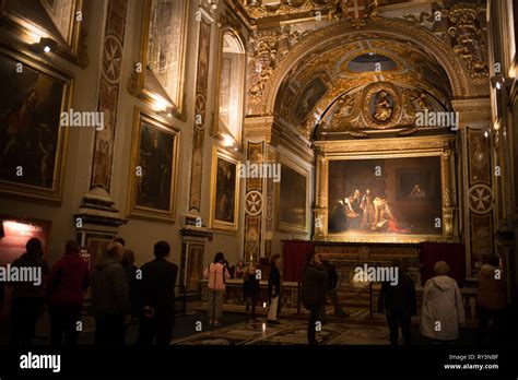 Caravaggio paintings in St John's Co-Cathedral, in Valletta, Malta, 22 ...