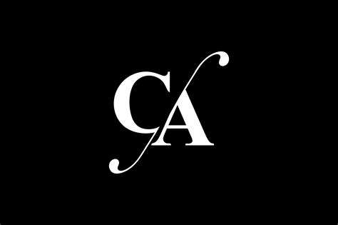 CA Monogram Logo Design By Vectorseller | TheHungryJPEG.com