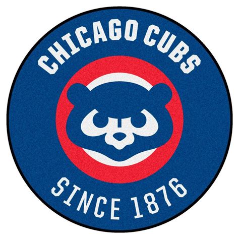 FANMATS Chicago Cubs Blue 2 ft. x 2 ft. Round Area Rug 2201 - The Home ...