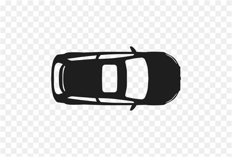 Hatchback Car Top View Silhouette - Top View PNG - FlyClipart