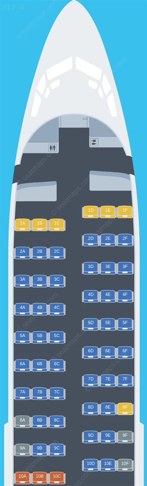 Seat map of Southwest Airlines Boeing 737-700 aircraft