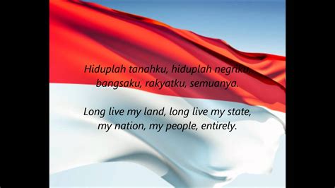 Indonesian National Anthem - "Indonesia Raya" (ID/EN) - YouTube