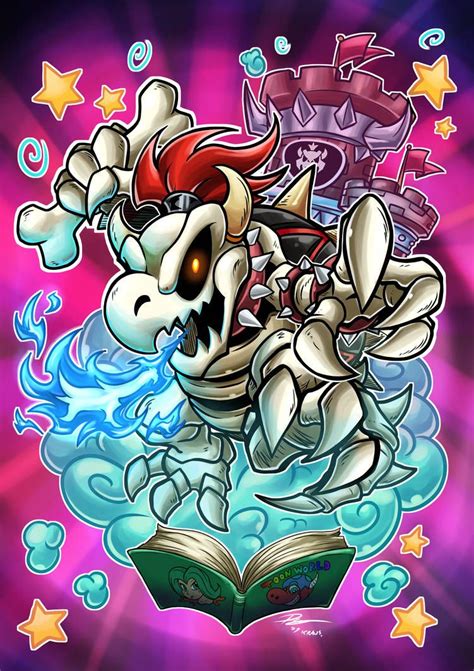 Toon Dry Bowser by Kraus-Illustration on DeviantArt | Super mario art ...