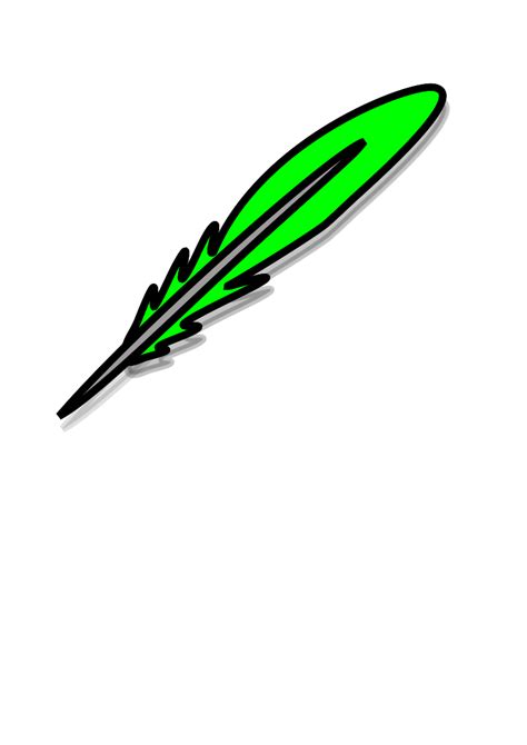 Green Feather Clip Art at Clker.com - vector clip art online, royalty ...