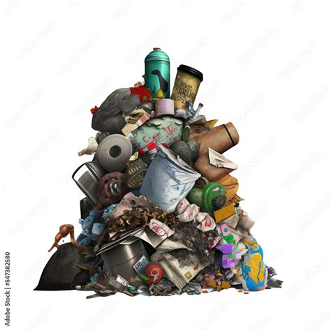 Pile of garbage illustration design art on transparent background ...