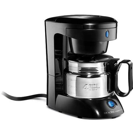 Andis 4-Cup Coffee Maker, 69045, Black/Stainless Steel - Walmart.com