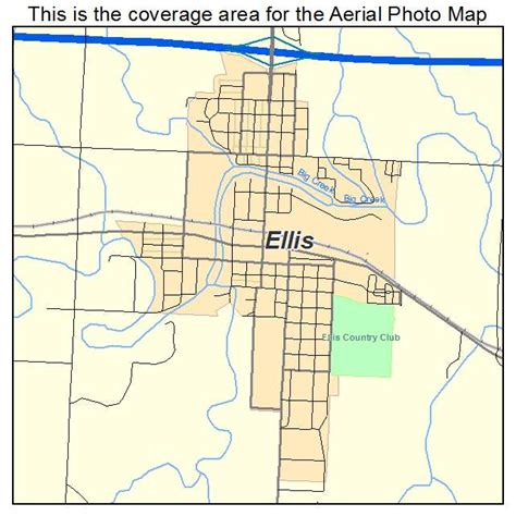 Aerial Photography Map of Ellis, KS Kansas