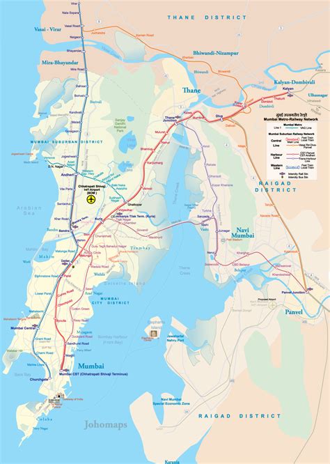 Rail Map of Mumbai - JohoMaps