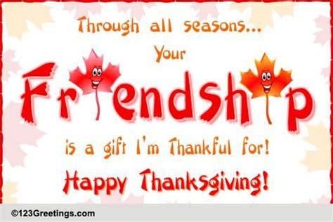 Friendship Wishes On Thanksgiving! Free Friends eCards, Greeting Cards ...