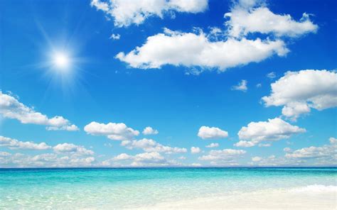 Blue Sky Beach Wallpapers - Top Free Blue Sky Beach Backgrounds ...