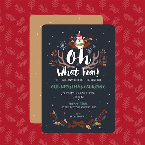 Christmas Invitation Vector Art, Icons, and Graphics for Free Download