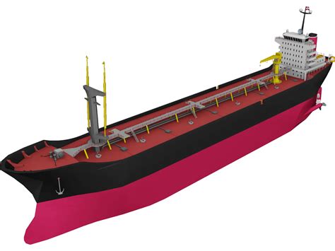 Oil Tanker Ship 3D Model - 3DCADBrowser