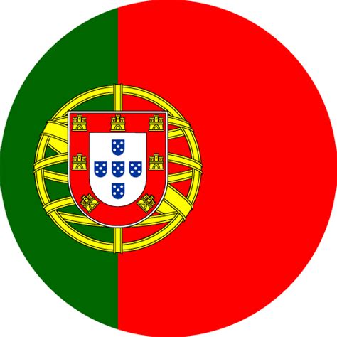 Printable Country Flag of Portugal - Circle | Vector Country Flags of ...