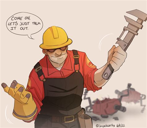 Nah, He just wants to talk |TF2 Engineer Fanart in 2023 | Team fortress ...