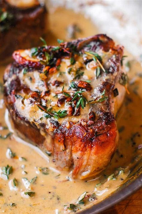 Easy Pan-Seared Lamb Chops with Creamy Mustard-Thyme Sauce | Lamb loin ...