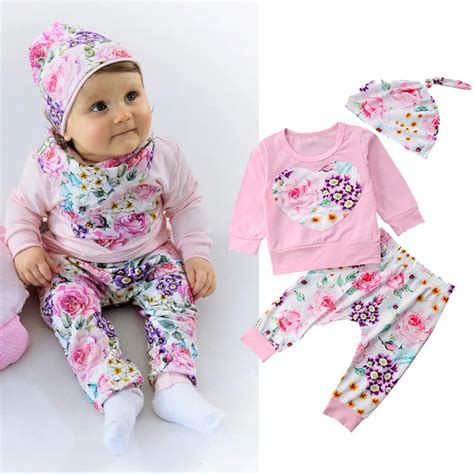 Stylish fashion design Newborn Infant Baby Girl Clothes Floral T shirt ...