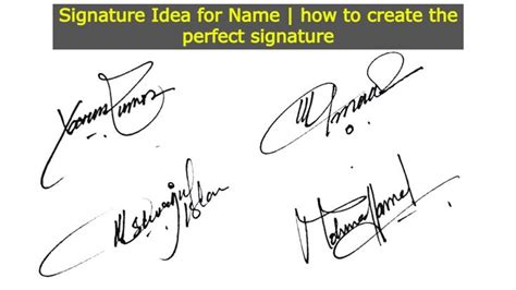 signature ideas for names starting with a