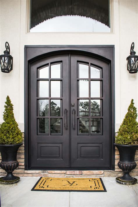 #doublefrontentrydoors (With images) | Custom front doors, Wrought iron ...