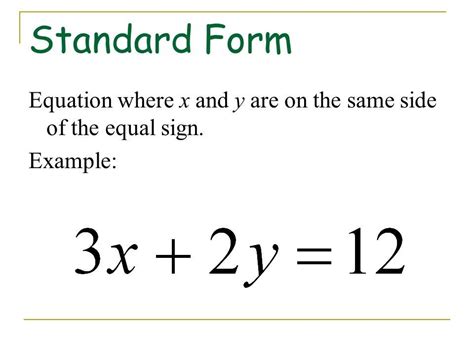 Standard Form Of Linear Equations - Tessshebaylo