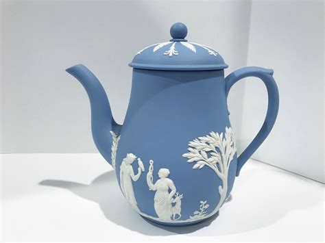 Jasperware Wedgwood Teapot, Blue Wedgwood, English Teapot, Blue Teapots ...