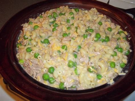 homeade tuna noodle casserole. Elbow mac. noodles, can of cream of ...