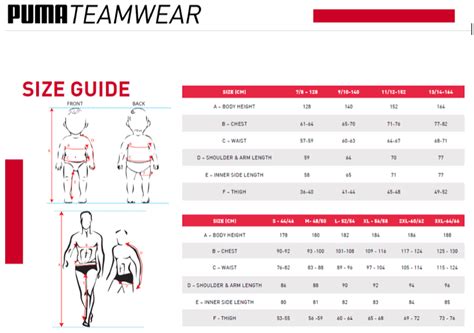 PUMA Size Guide - ICTFC Shop