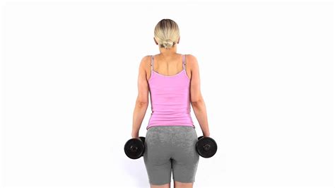 How to shoulder shrug to strengthen your upper trapezius muscle - YouTube