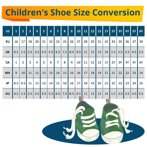 children shoe sizes conversion - Ygraph